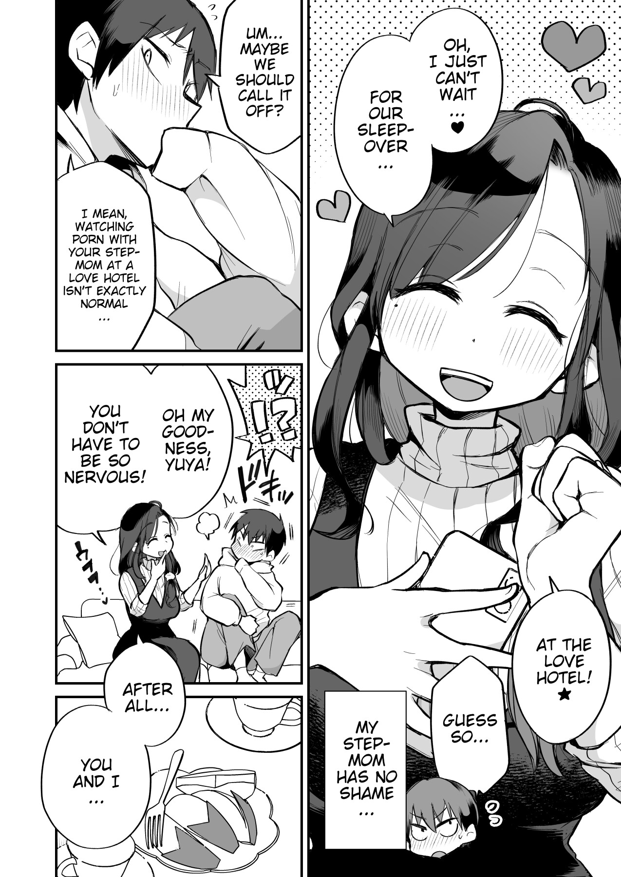 Hentai Manga Comic-Watching Porn with my Pushy Stepmom ~The Love Hotel~-Read-3